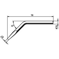 Ersa 0082JD Soldeerpunt Beitelvorm, gebogen Grootte soldeerpunt 4.80 mm Inhoud: 1 stuk(s)