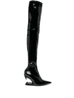 GCDS cuissardes Morso 105 mm en cuir - Noir