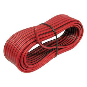 Luidsprekerkabel 2x0.75mm2 zw/rd 10m 0810598