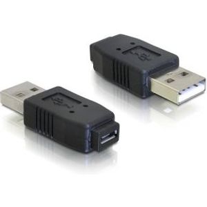 DeLOCK Adapter USB micro-A+B female to USB2.0-A male USB 2.0 A Zwart