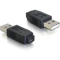 DeLOCK Adapter USB micro-A+B female to USB2.0-A male USB 2.0 A Zwart - thumbnail