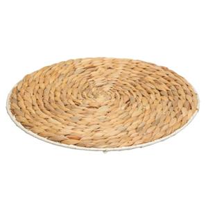 Placemat van afgewerkt zeegras - naturel - rond - dia 35 cm