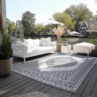 Dubbelzijdig Buitenkleed Meekly Wit Grijs 80x150 Cm Laagpolig Elle Decoration - Dekbed-Discounter.nl