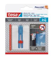 tesa tesa ® zelfklevende tape & pleister in verpakking van 3 stuks - in hoogte verstelbaar - zelfklevende spijker - Ideal voor doek & wigframe - houder