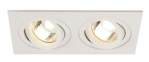 NEW TRIA 2 GU10 SQUARE wit 2xGU10 klemveer