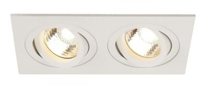 NEW TRIA 2 GU10 SQUARE wit 2xGU10 klemveer