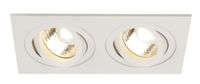NEW TRIA 2 GU10 SQUARE wit 2xGU10 klemveer