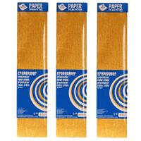 6x Knutsel alu-crepe vouw papier glitter goud 150 x 50 cm