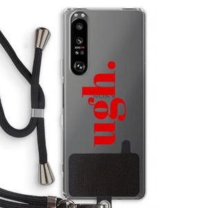 Ugh: Sony Xperia 1 III Transparant Hoesje met koord