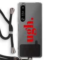 Ugh: Sony Xperia 1 III Transparant Hoesje met koord