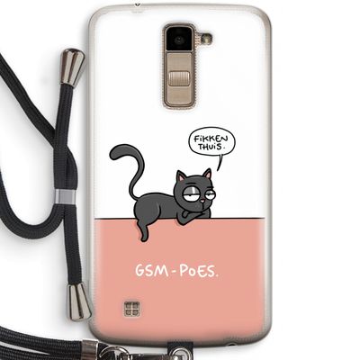GSM poes: LG K10 (2016) Transparant Hoesje met koord