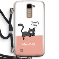 GSM poes: LG K10 (2016) Transparant Hoesje met koord
