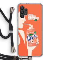 Peach please!: Samsung Galaxy A32 5G Transparant Hoesje met koord