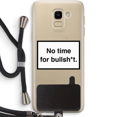 No time: Samsung Galaxy J6 (2018) Transparant Hoesje met koord