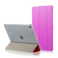 Zijde textuur horizontale Flip magnetische PU lederen case voor iPad Pro 12 9 inch (2018) met drie-opvouwbare houder & slaap/Wake-up functie (Rose Re