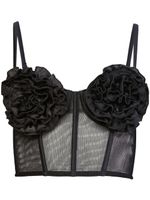 Fleur Du Mal haut bustier à fleurs - Noir