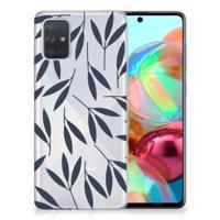 Samsung Galaxy A71 | TPU Case | Leaves Blue