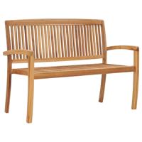 Tuinbank 2-zits stapelbaar 128,5 cm massief teakhout Tuinbank 2-zits stapelbaar 128,5 cm massief teakhout