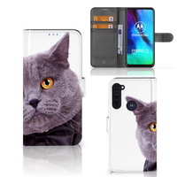 Motorola Moto G Pro Telefoonhoesje met Pasjes Kat - thumbnail