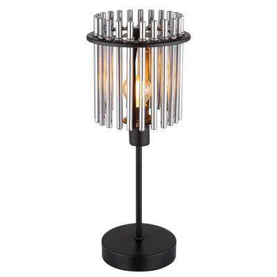 Globo Zwarte tafellampGorley met smoke glas Ø 15cm - 15698T