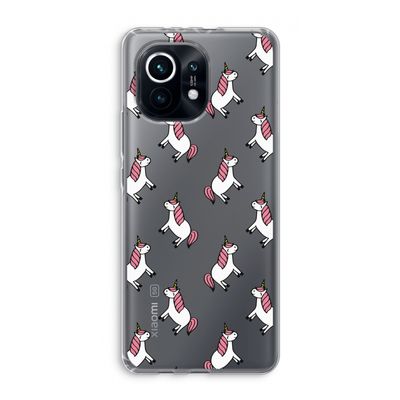 Eenhoorns overal: Xiaomi Mi 11 Transparant Hoesje