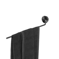 Handdoekrek Geesa Opal | 1 arm | Zwart metaal geborsteld
