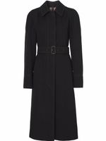 Burberry manteau à taille ceinturée - Noir