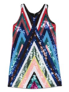 DSQUARED2 KIDS robe sans manches à sequins - Bleu