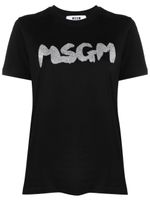 MSGM t-shirt en coton à logo imprimé - Noir