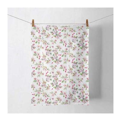 Ambiente theedoek spring blossom white