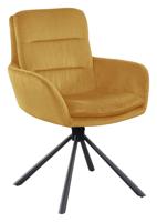 Artistiq Draaibare Eetkamerstoel 'Lashon' Rib, kleur Goud