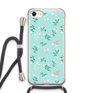 Small white flowers: iPhone 8 Transparant Hoesje met koord