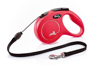 flexi Rollijn New Classic Cord Leash, rood, Maat: M 5m