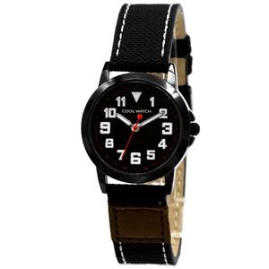 Coolwatch by Prisma CW.245 Kinderhorloge Jort staal/canvas zwart 30 mm