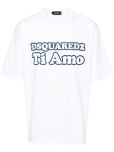 DSQUARED2 logo-print cotton T-shirt - Blanc