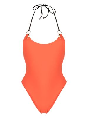Roberto Cavalli maillot de bain noué à dos-nu - Orange