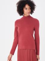 Trui met opstaande kraag van organisch cashmere