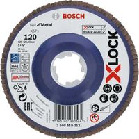 Bosch X-LOCK Lamellenschijf Best for Metal, 125mm, K120 slijpschijf Bosch X-LOCK Lamellenschijf Best for Metal, 125mm, K120 slijpschijf