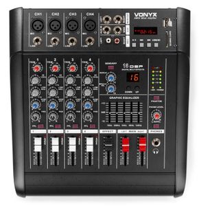 Retourdeal - Vonyx AM5A 5-kanaals muziekmixer met ingebouwde 1000W