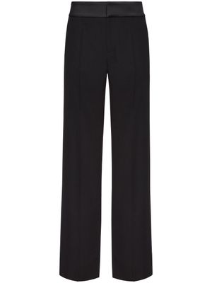 Valentino Garavani pantalon droit à taille contrastante - Noir