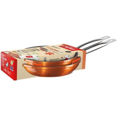 Pan Inoxibar KOOPERME Koper Gehard aluminium Ø 24 cm Ø 28 cm (28 cm) (Ø 24 cm) (2 Stuks)