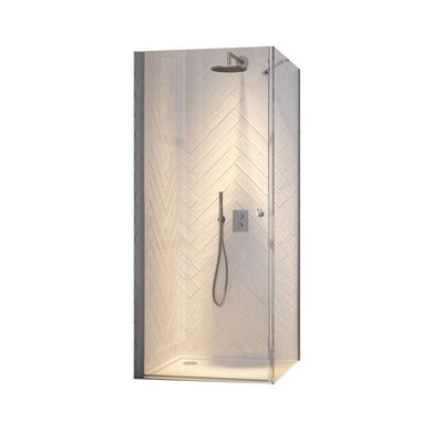 Douchecabine Sealskin Hooked Omkeerbaar 100x100 cm Zilver