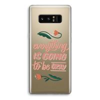 Optimistic flower girl: Samsung Galaxy Note 8 Transparant Hoesje