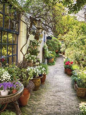 Flower alley 50x70cm Tuinschilderij - Customize it