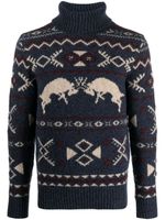 Polo Ralph Lauren pull en maille Fair Isle - Bleu - thumbnail