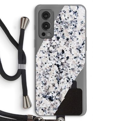 Gespikkelde marmer: OnePlus Nord 2 5G Transparant Hoesje met koord