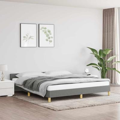 Bedframe zonder matras stof donkergrijs 180x200 cm