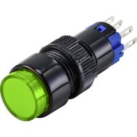 TRU COMPONENTS TC-9428064 LAS2Y-11/G/12V Druktoets 250 V 3 A 1x uit/(aan) Moment Groen IP40 1 stuk(s) - thumbnail