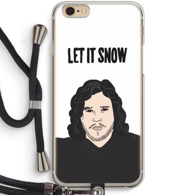 Let It Snow: iPhone 6 / 6S Transparant Hoesje met koord