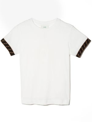 Fendi Kids t-shirt à motif FF - Blanc